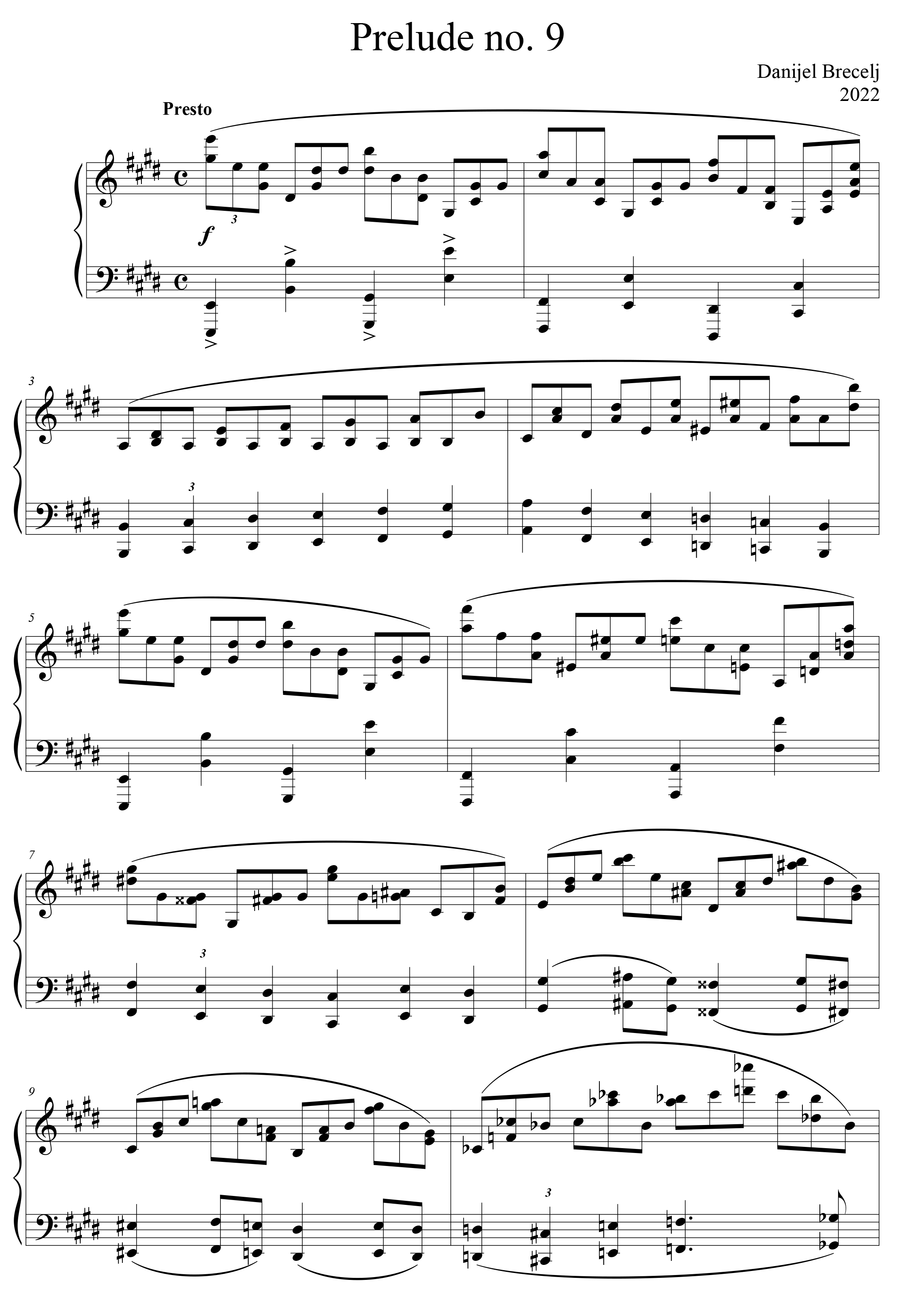 Danijel Brecelj: Preludes op. 11 preview 2
