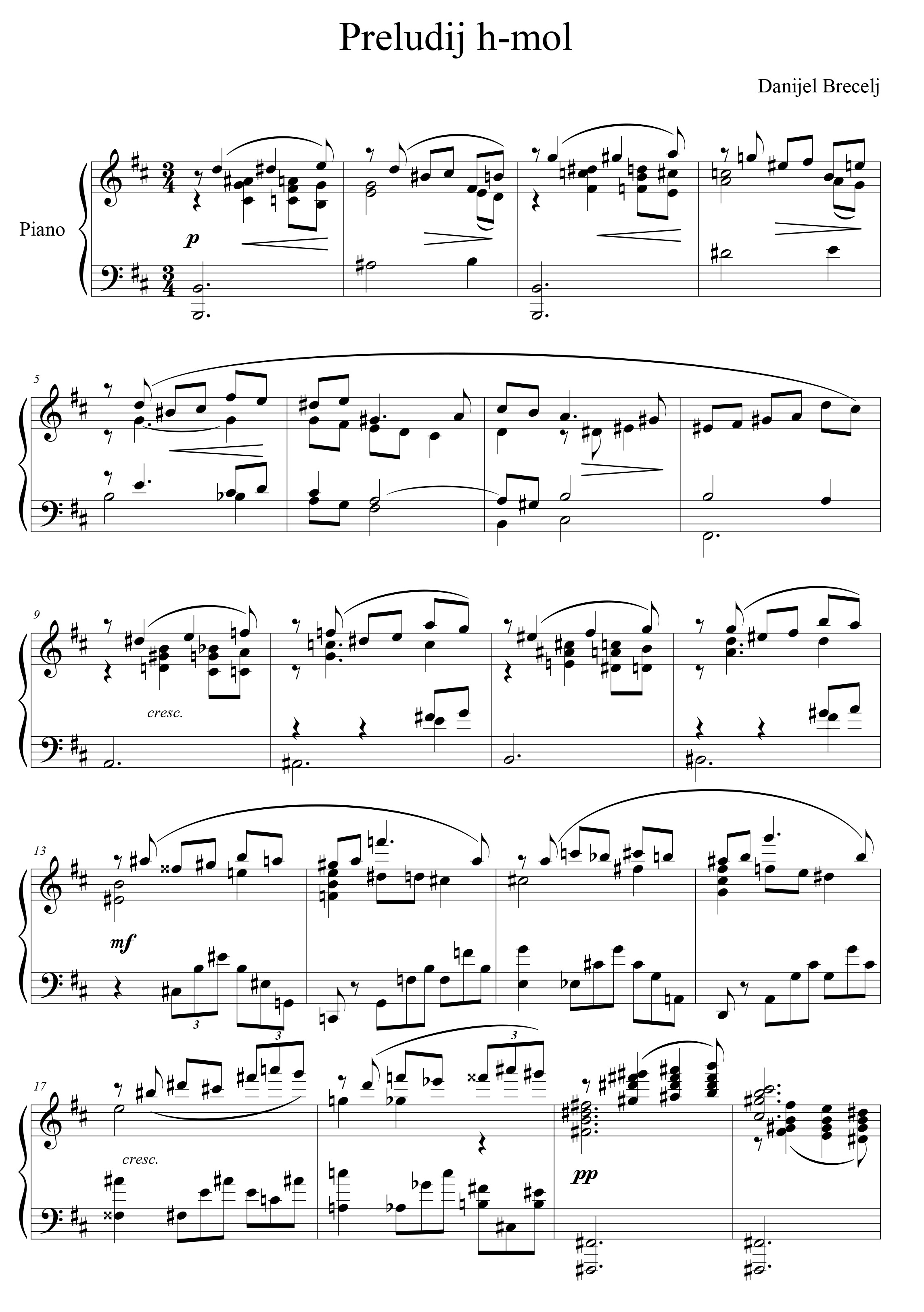 Danijel Brecelj: Preludes op. 11 preview 3