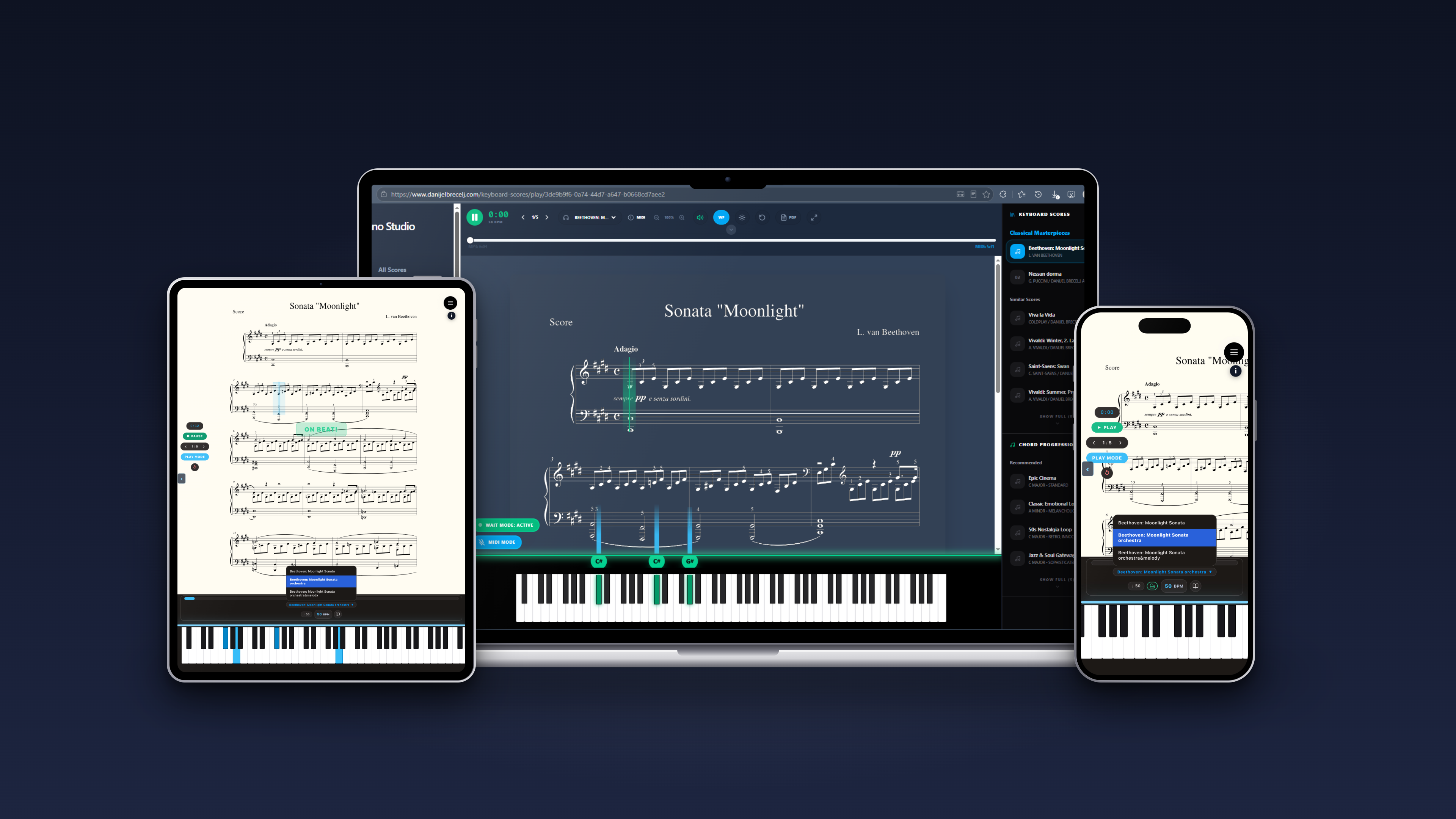 Play Piano Academy on laptop, iPad and iPhone